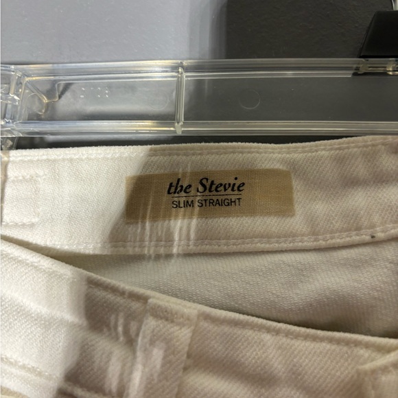 Ag Adriano Goldschmied The Stevie Slim Straight White Jeans Size 28 - Picture 5 of 6